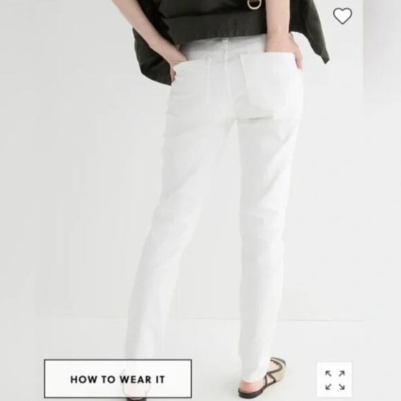 NEW J. Crew 8" Toothpick White Jeans Size 30P Petite BQ314 Minimalist Preppy - Picture 2 of 10